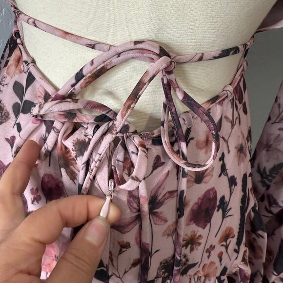 Dollskill Current Mood Dreamy Dusk Mini Dress, Floral, M - Picture 4 of 7